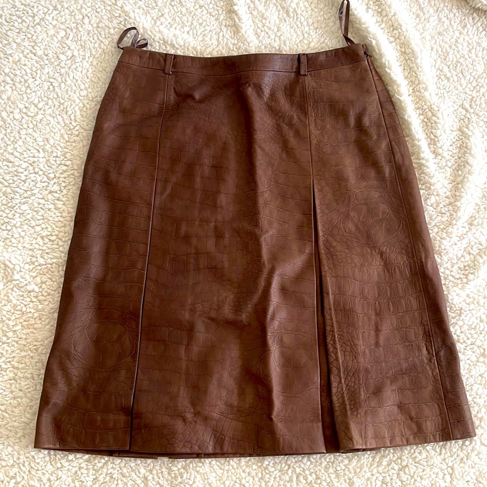 LOFT leather skirt